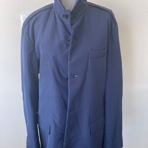 Prada Men's Deep Blue Trench Coat